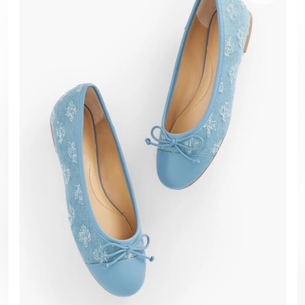 Talbots Denim Blue Spring Ballet Flats